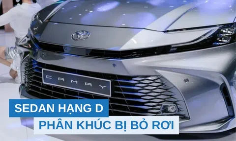 Sedan hạng D bị khách Việt 'bỏ rơi': 2 cái tên nằm trong top bán ế, Toyota Camry bán gấp 3 lần các đối thủ cũng không cứu nổi cả phân khúc