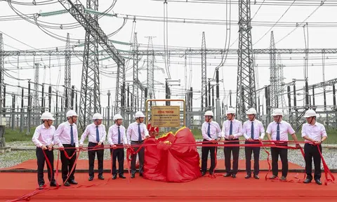 EVNNPT gắn biển công trình đường dây 220kV Nhiệt điện Hải Dương – Trạm 500kV Phố Nối