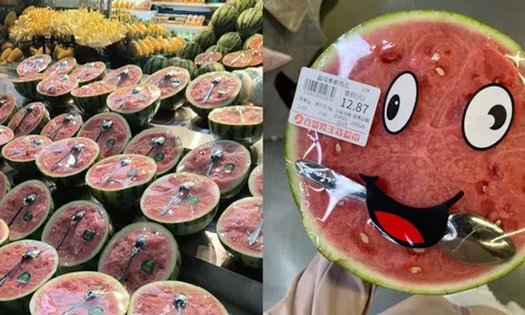 Siêu thị tặng 1 thứ không ngờ khi mua dưa hấu nhưng dân mạng lại chỉ ra chi tiết "không ổn"