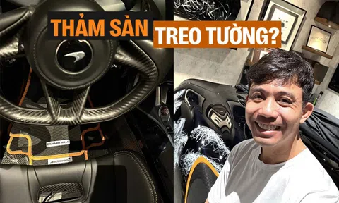 Được hãng tặng phụ kiện kê chân hàng thửa cho McLaren Elva trăm tỷ, Minh Nhựa thắc mắc để xài hay… đóng khung treo tường
