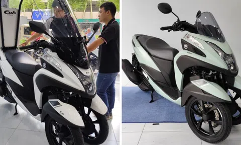 Vừa về Việt Nam xe tay ga Nhật cực lạ: Ăn xăng 2,5L/100km, xe có 3 bánh nhưng dùng bằng lái xe máy 2 bánh