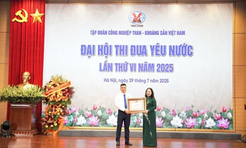 Phó Chủ tịch nước trao danh hiệu Anh hùng lao động cho một công nhân ngành than