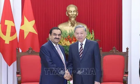 Tổng Bí thư Tô Lâm tiếp Chủ tịch Tập đoàn Adani Ấn Độ