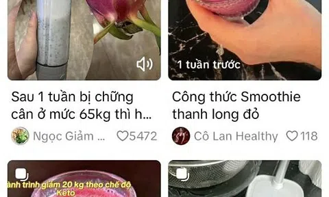 'Ép cân' cấp tốc bằng sinh tố thanh long