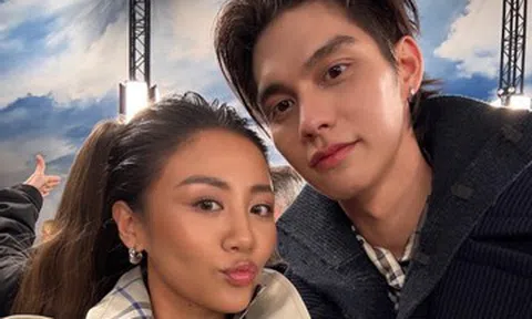 Văn Mai Hương gặp Trương Tịnh Nghi, nam thần Thái Lan ở Tuần lễ thời trang London