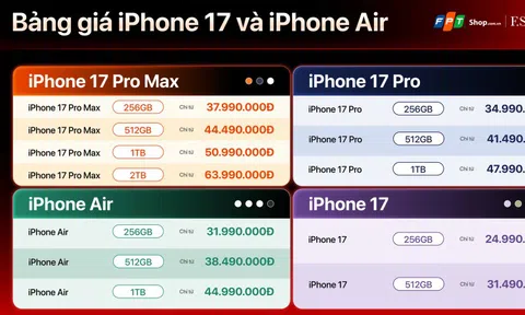 Các hệ thống bán lẻ đồng loạt nhận đặt cọc iPhone 17 series
