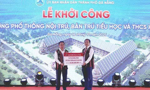 Agribank chung tay dựng xây trường nội trú vùng biên Tây Giang