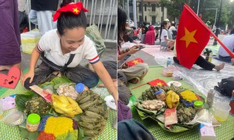 4 chị em ở Phú Thọ mang cả mâm cỗ đi xem diễu binh, 1 món là đặc sản ‘gây sốt’