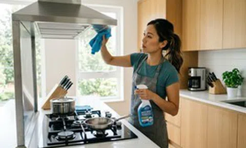 3 cách làm sạch máy hút mùi không cần tháo rời