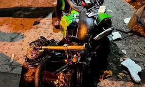 Biker “Út Lụi” tử nạn khi đang chạy xe phân khối lớn ở Nha Trang, chiếc Kawasaki hư hỏng nghiêm trọng