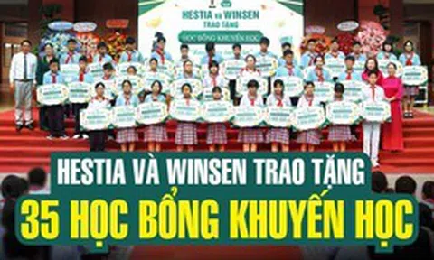 Syrup Hestia và sinh tố Winsen trao 35 học bổng trị giá 70 triệu đồng