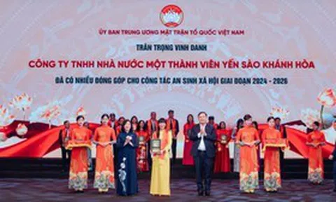 Yến sào Khánh Hòa đón nhận Biểu dương về công tác an sinh xã hội giai đoạn 2024 - 2026