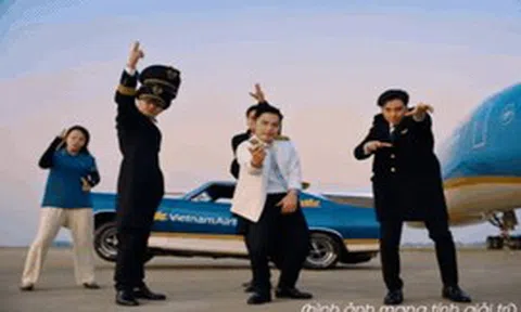 Vietnam Airlines tự xưng là “Big V”, nhảy ngay trước máy bay khiến khách hàng xem đi xem lại vì một chi tiết lạ