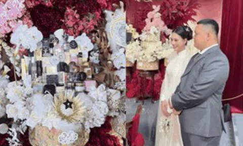 Đám cưới xôn xao Triệu Sơn, Thanh Hóa: Lễ nạp tài tiền tỷ, tráp riêng cho cô dâu mới gây choáng váng