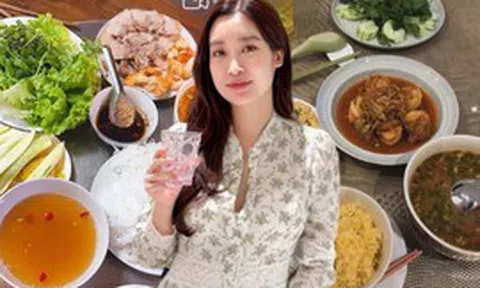 Mâm cơm nhà của Đỗ Mỹ Linh và chồng Chủ tịch